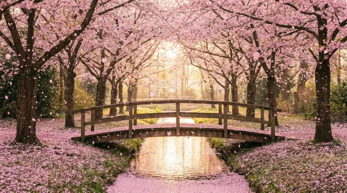 樱花桥畔 - 密桃视频 唯美风景